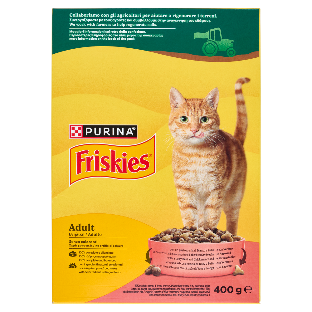PURINA FRISKIES Adult Manzo e Pollo e con Verdure 400g