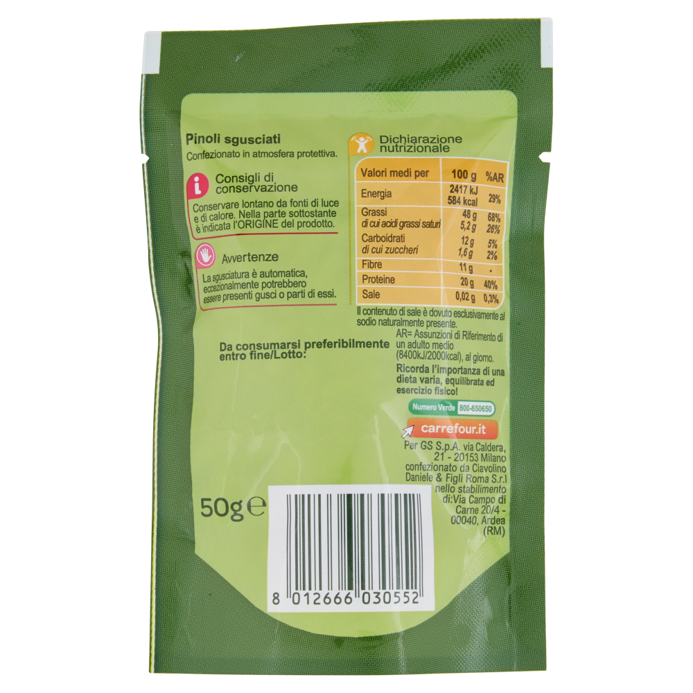 Carrefour Pinoli Sgusciati 50 g