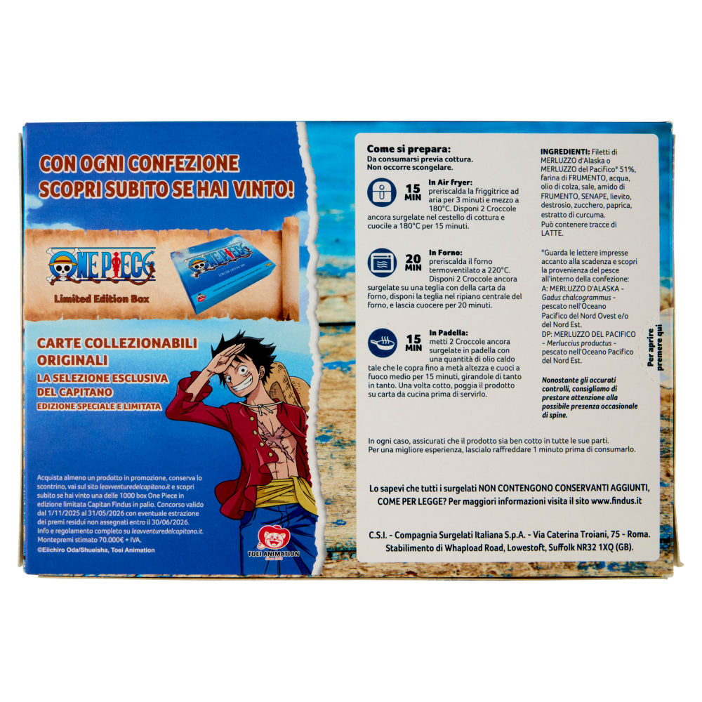 Capitan Findus 5 Croccole con 100% Filetti di Merluzzo - Le originali 540 g