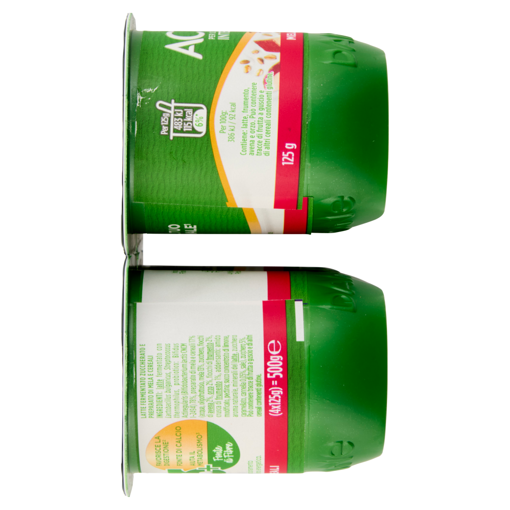 ACTIVIA Fibre Yogurt con Probiotico Bifidus, gusto Mela & Cereali, 4x125g