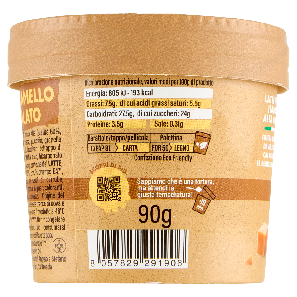 Cascina Biraga Caramello Salato il gelato di latte 90 g