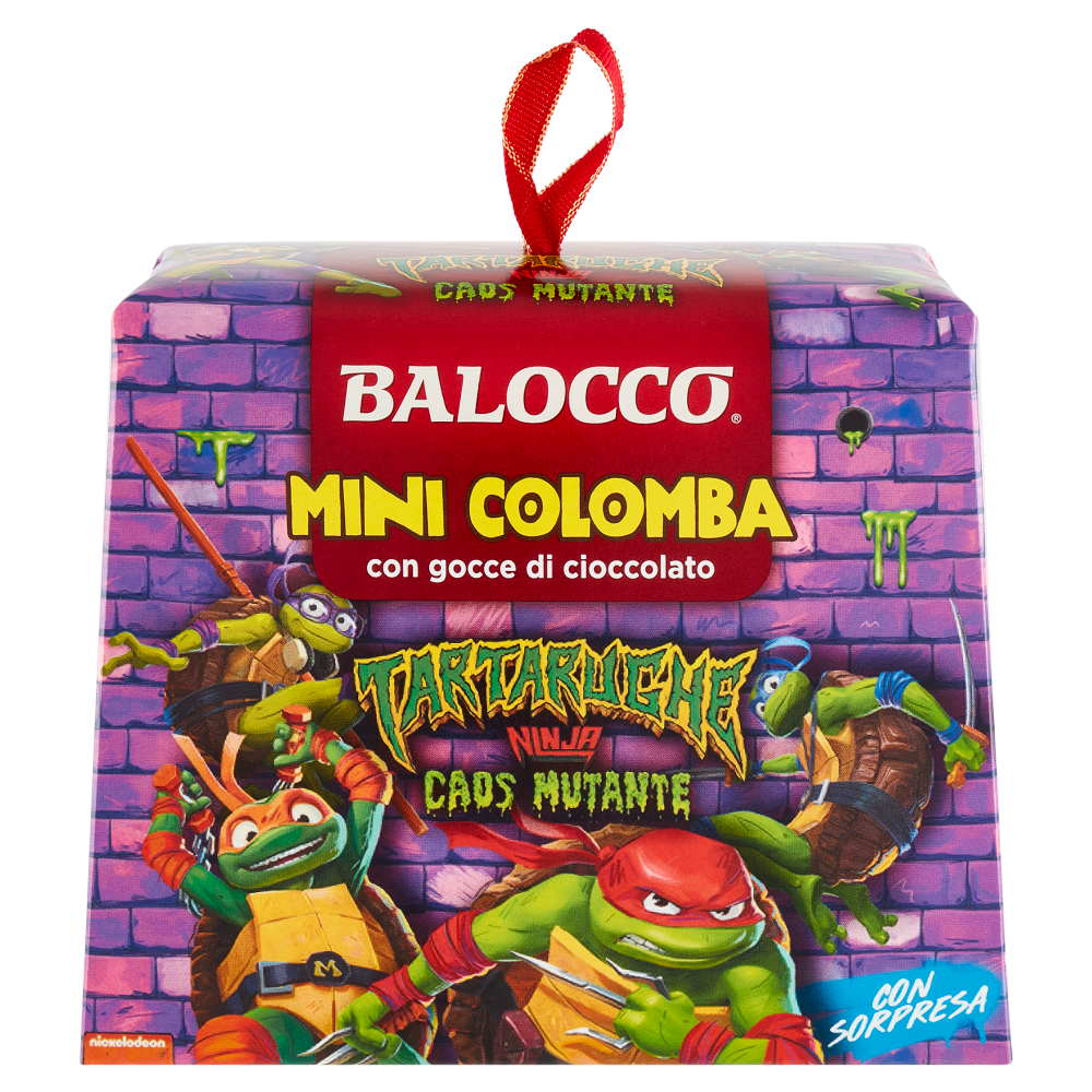Balocco Mini Colomba con gocce di cioccolato Tartarughe Ninja Caos Mutante 100 g