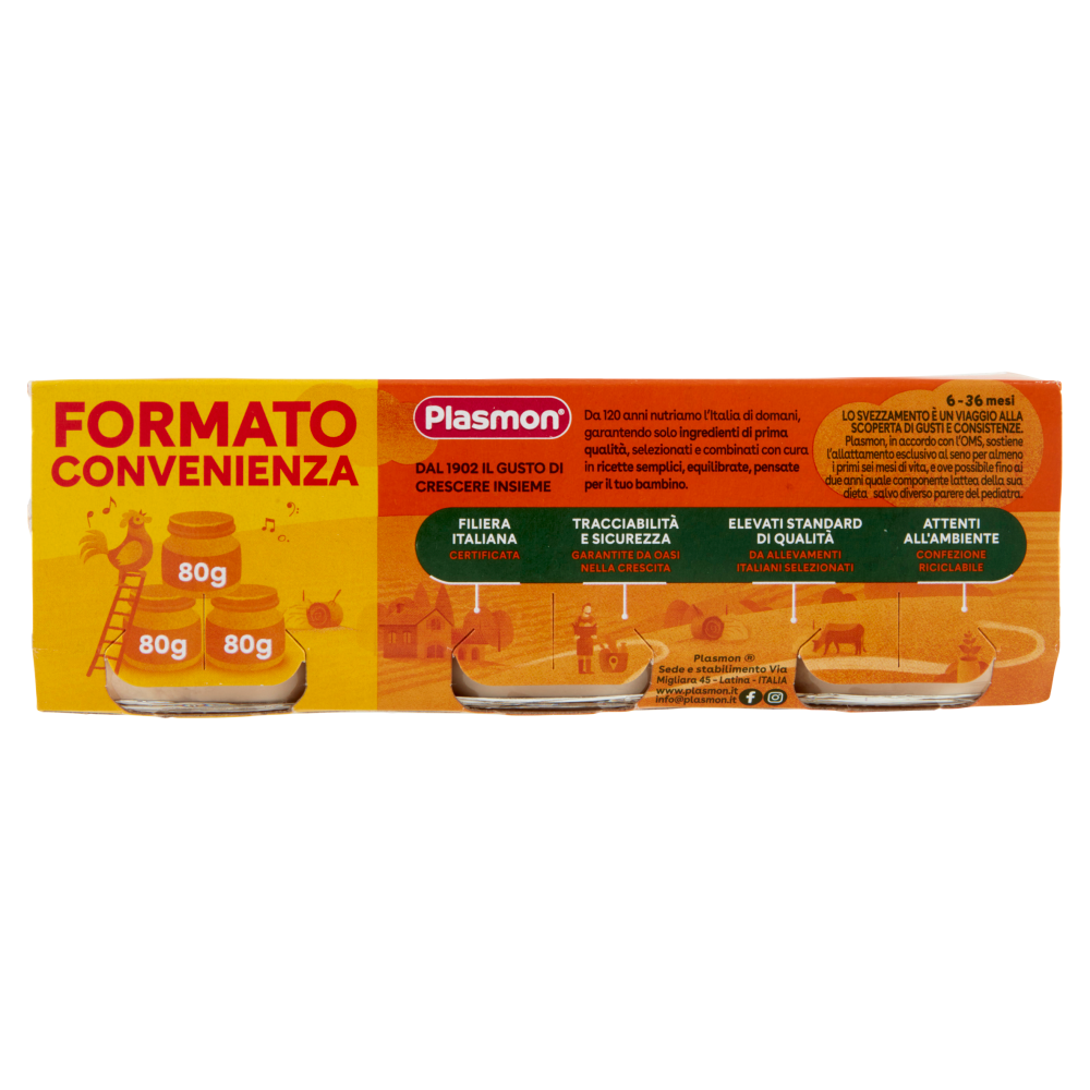 Plasmon Omogeneizzato Vitello con cereale 3 x 80 g