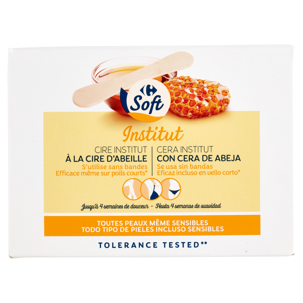Carrefour Soft Cera Institut con Cera d'Api Tutti i Tipi di Pelle Anche Quelle Sensibili 400 g