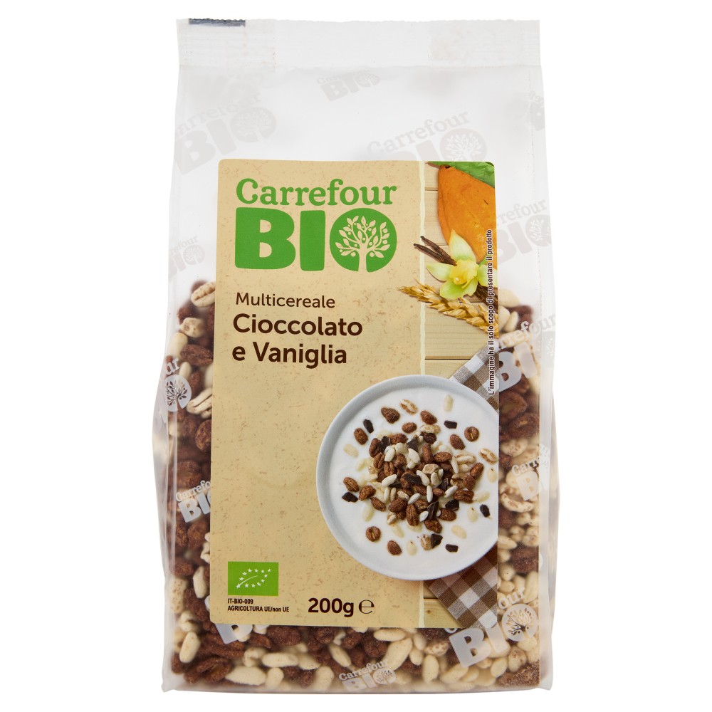 Carrefour Bio Multicereale Cioccolato e Vaniglia 200 g