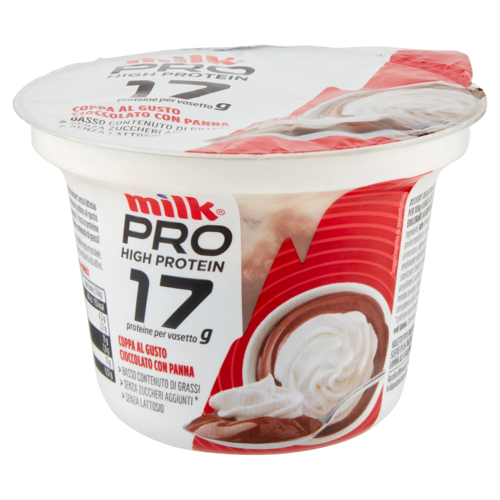 Milk Pro High Protein 17g Coppa al gusto Cioccolato con Panna 170 g