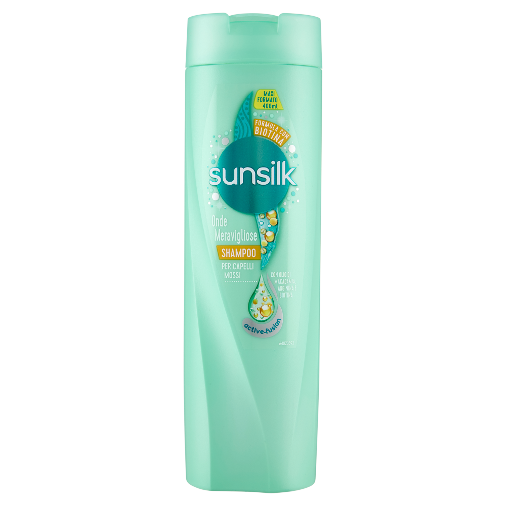 sunsilk Onde Meravigliose Shampoo per Capelli Mossi 400 mL