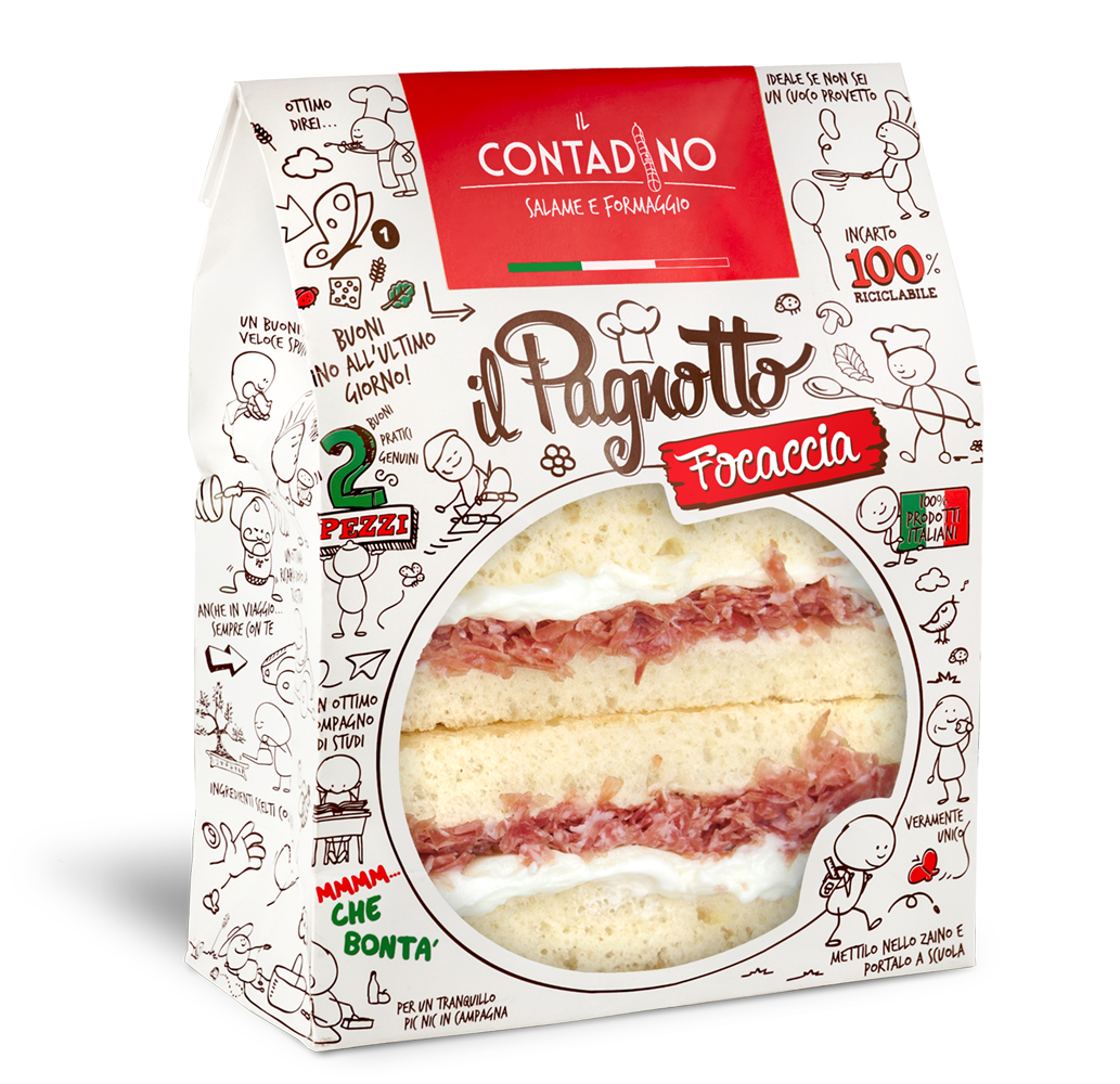 Parma Is il Pagnotto Contadino Salame e Formaggio 2 Pezzi 160 g