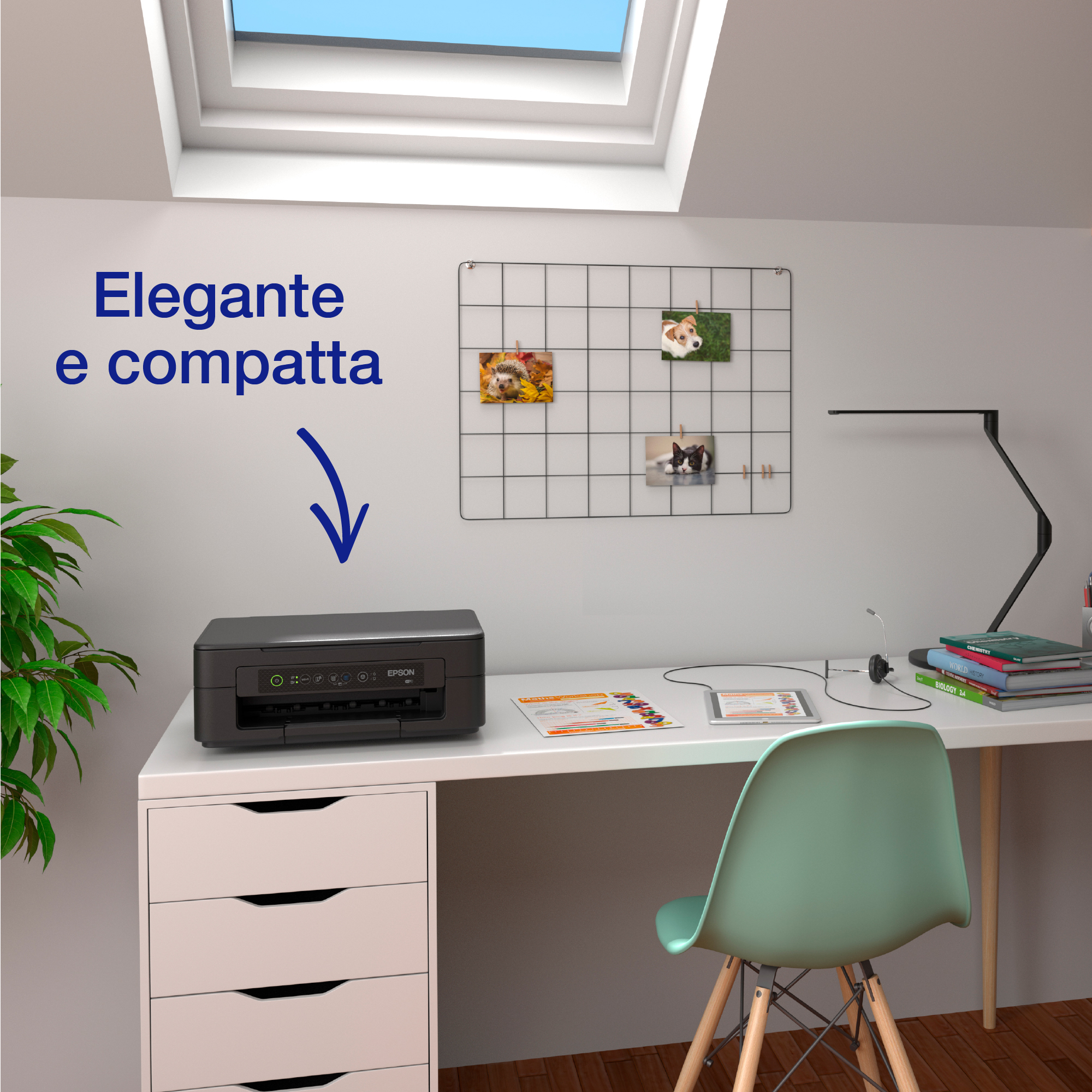 Epson Expression Home XP-2200 stampante multifunzione A4 getto d'inchiostro 3in1, scanner, fotocopiatrice, Wi-Fi Direct, cartucce separate, 3 mesi di inchiostro incluso con ReadyPrint
