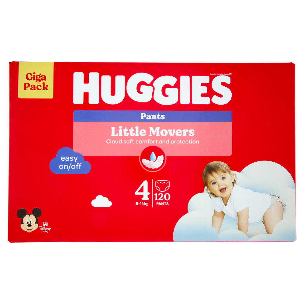 Huggies Little Movers Pants 4 9-14 Kg 120 pz
