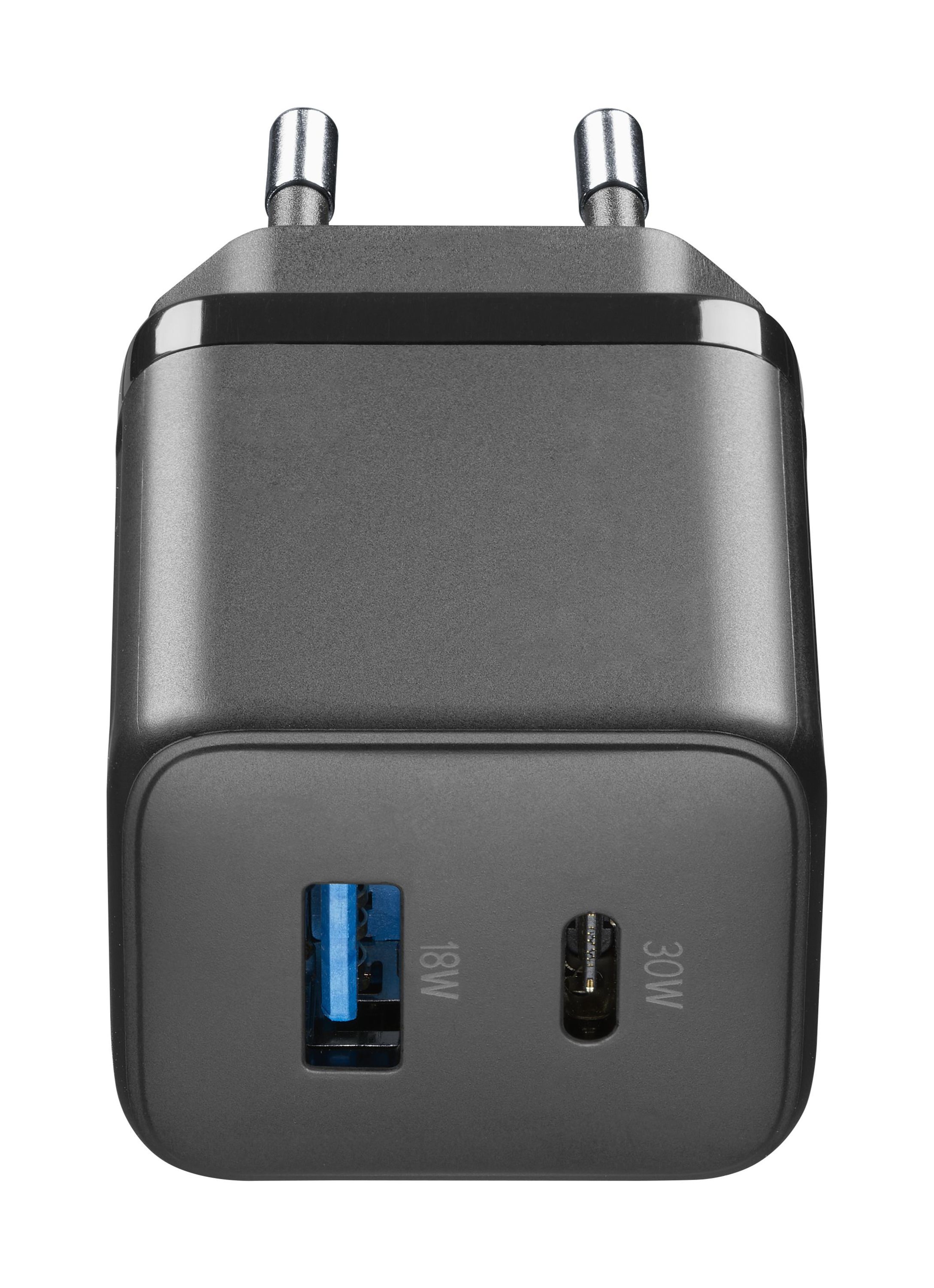 Cellularline MULTIPOWER MICRO 30W Caricabatterie da rete veloce ultracompatto 2 porte, 30W