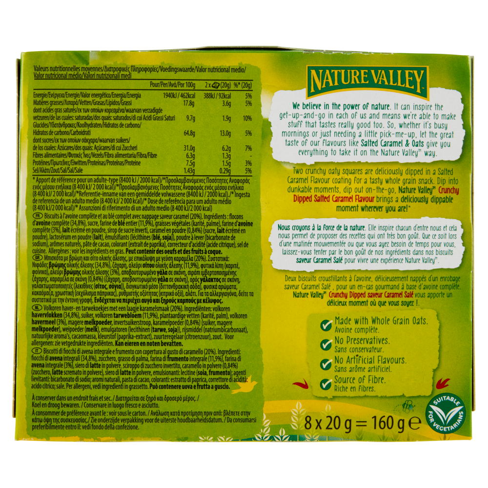 Nature Valley Crunchy Dipped Salted Caramel Flavour 8 x 20 g