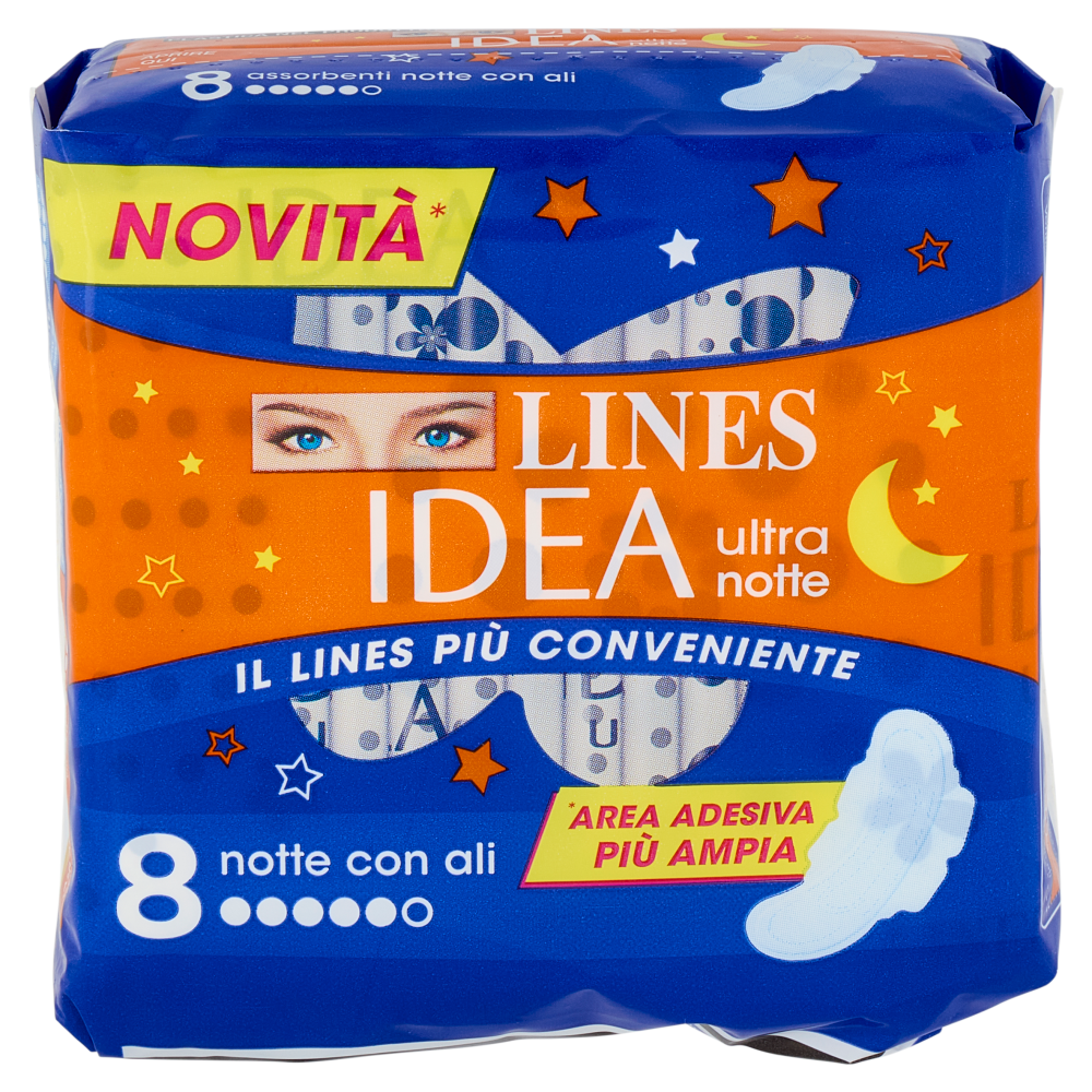Lines Idea ultra notte con ali 8 pz