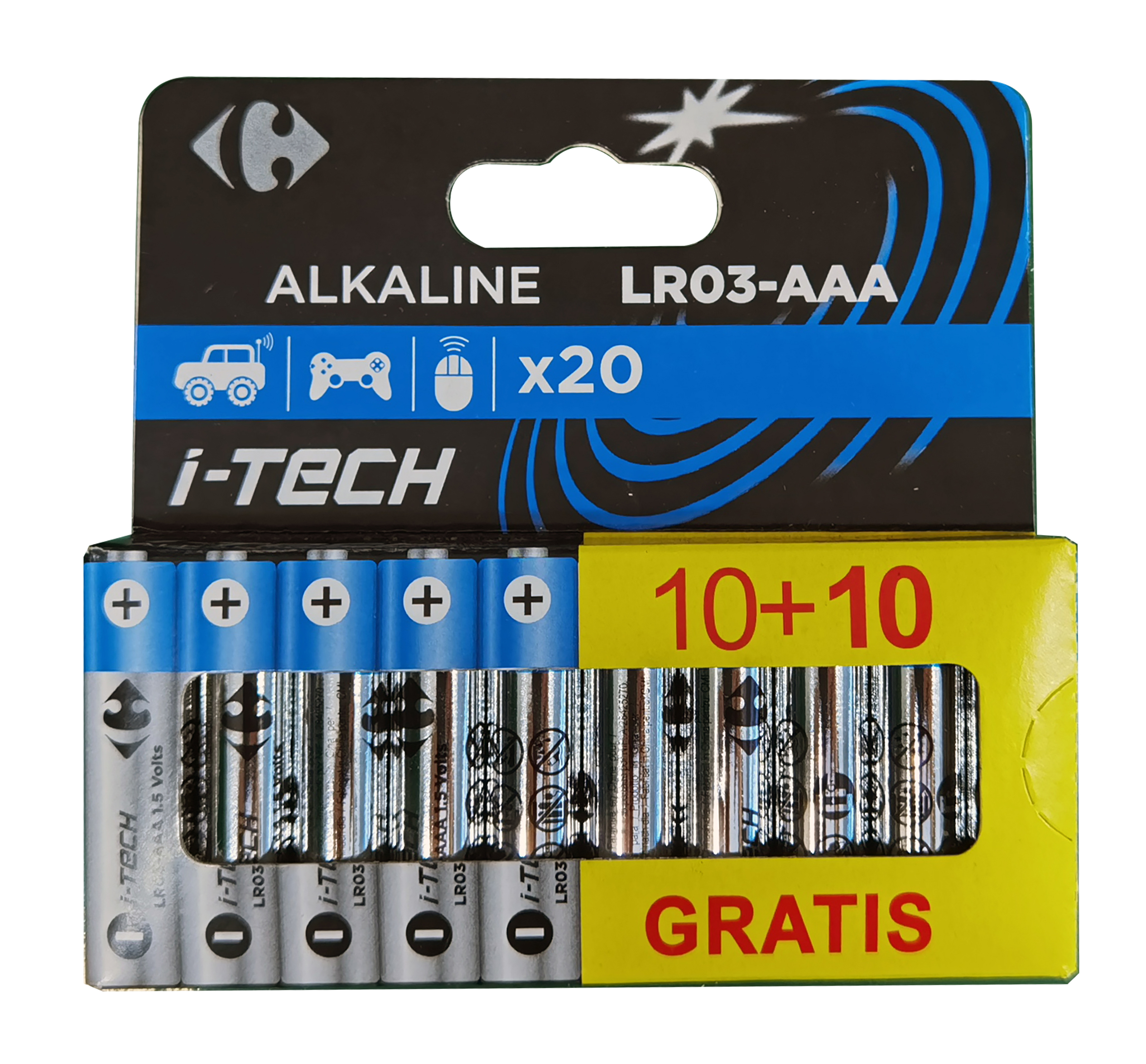 Carrefour 10+10pz Pile AAA ministilo