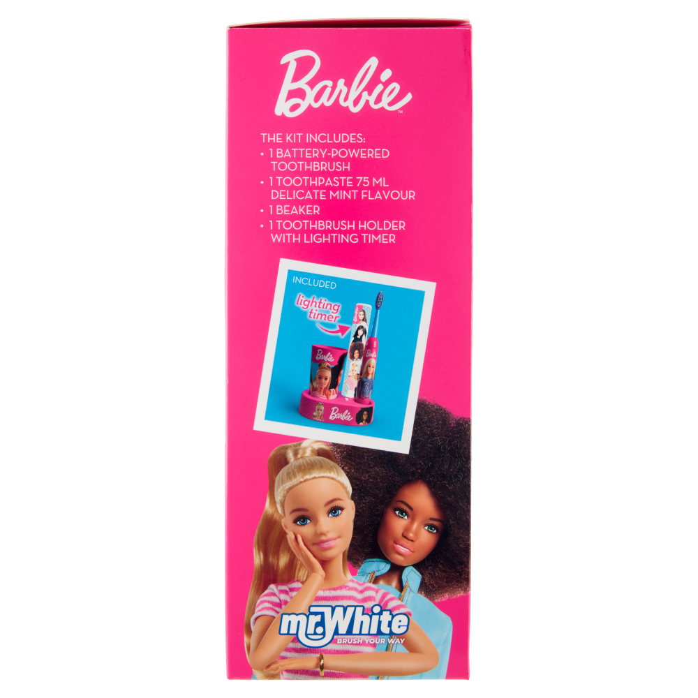 Mr. White Oral Care Kit con Timer Luminoso Barbie