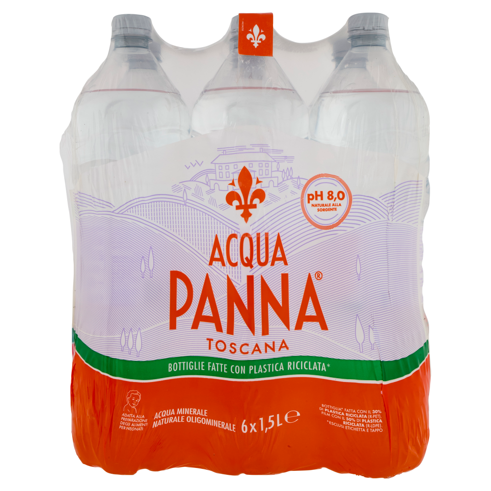 ACQUA PANNA, Acqua Minerale Naturale, Pet - 6 x 1,5L