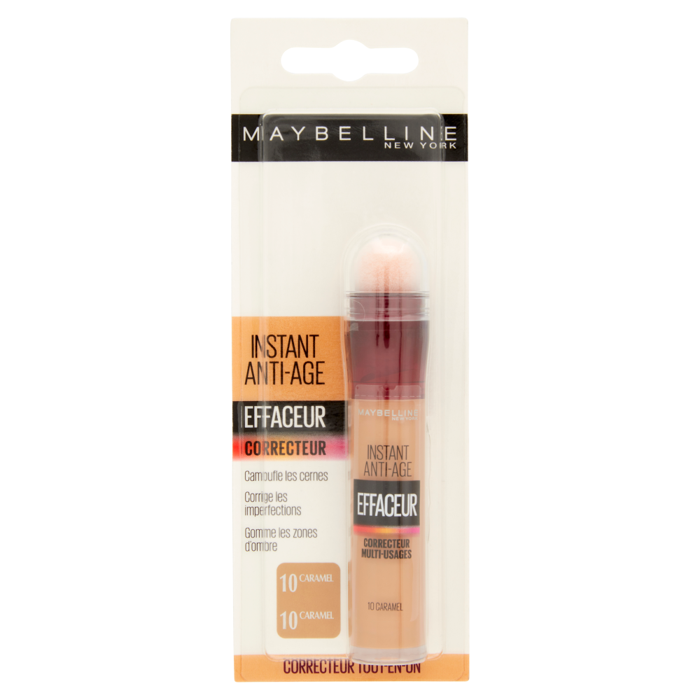 Maybelline New York Correttore Liquido Il Cancella Età, Copre Occhiaie e Piccole Rughe, 10 Caramel