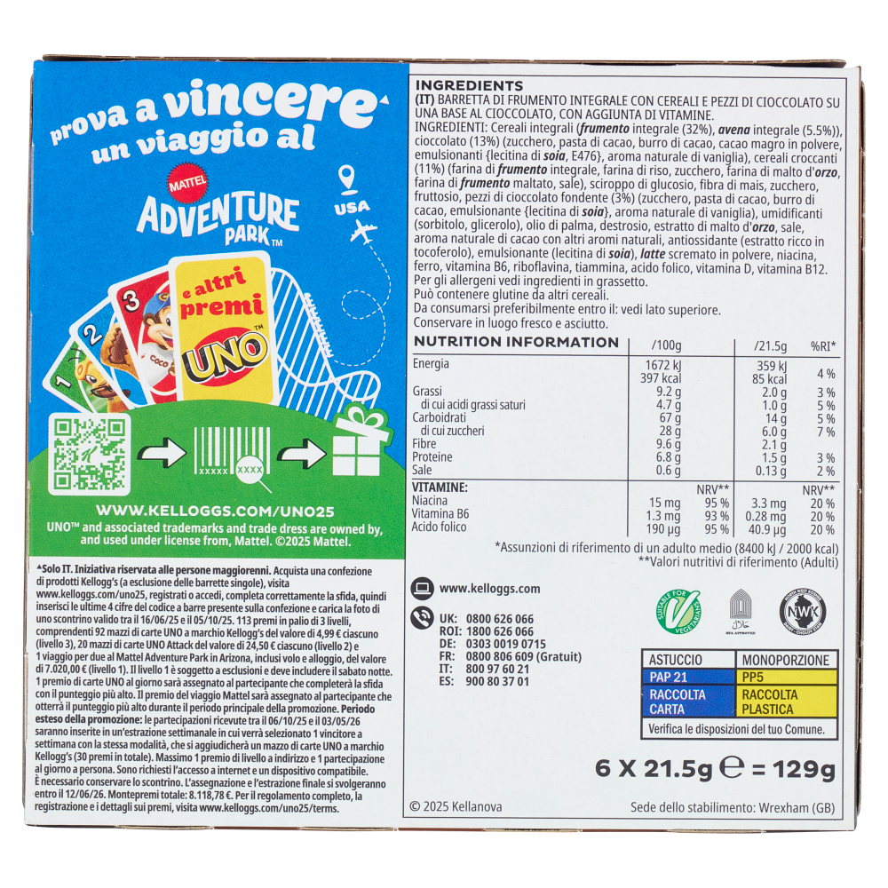 Kellogg's Special K Cioccolato Fondente 6 x 21,5 g