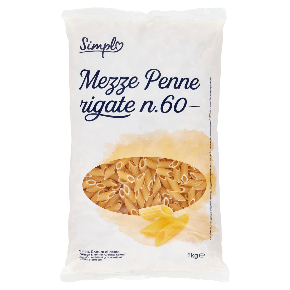 Simpl Mezze Penne rigate n.60 1 kg