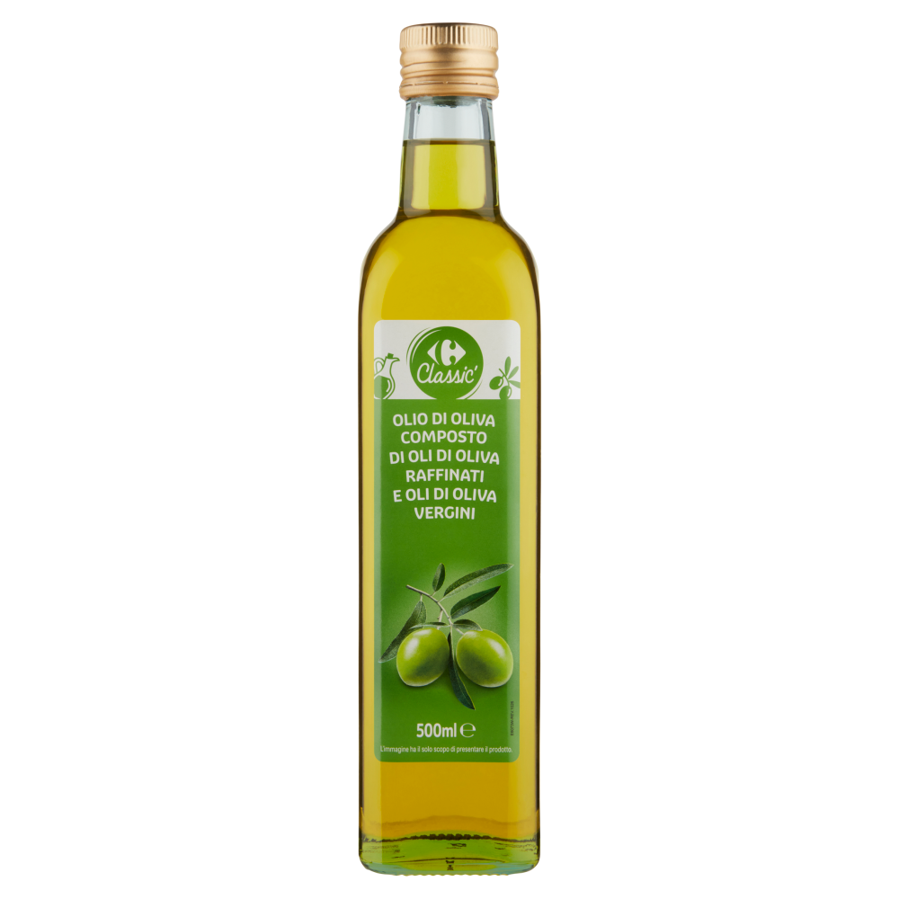 Carrefour Classic Olio di Oliva Composto di Oli di Oliva Raffinati e Oli di Oliva Vergini 500 ml