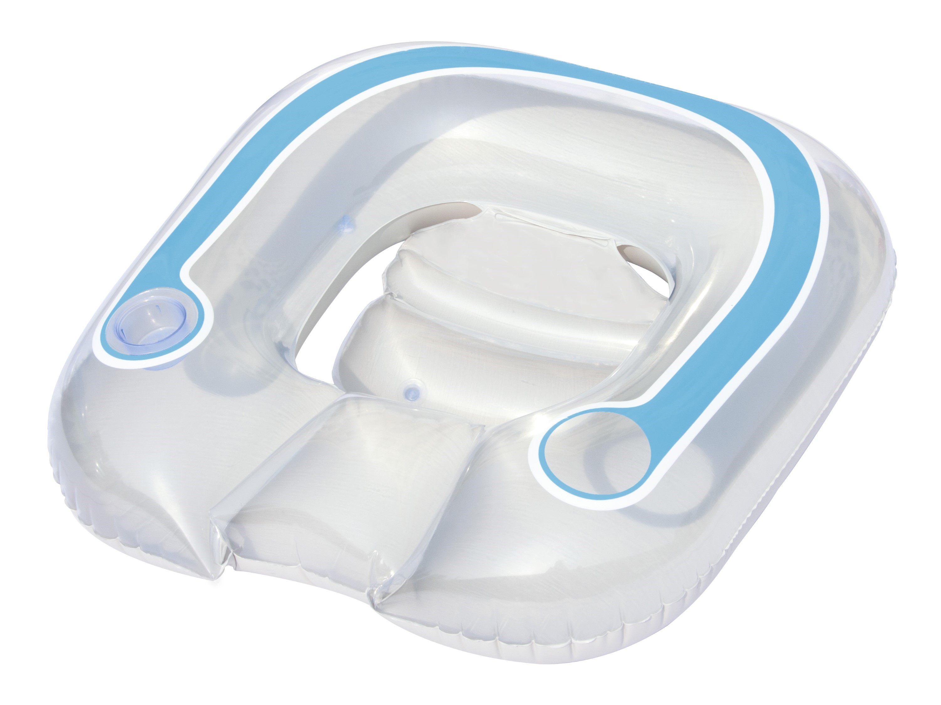 Bestway 43097 galleggiante da piscina e da spiaggia Blu, Trasparente Fantasia Vinile Ciambella da nuoto