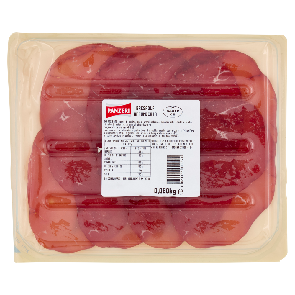 Panzeri Bresaola Affumicata 0,080 Kg