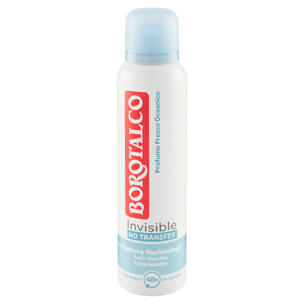 Borotalco Invisible No Transfer Profumo Fresco Oceanico Deo Spray 150