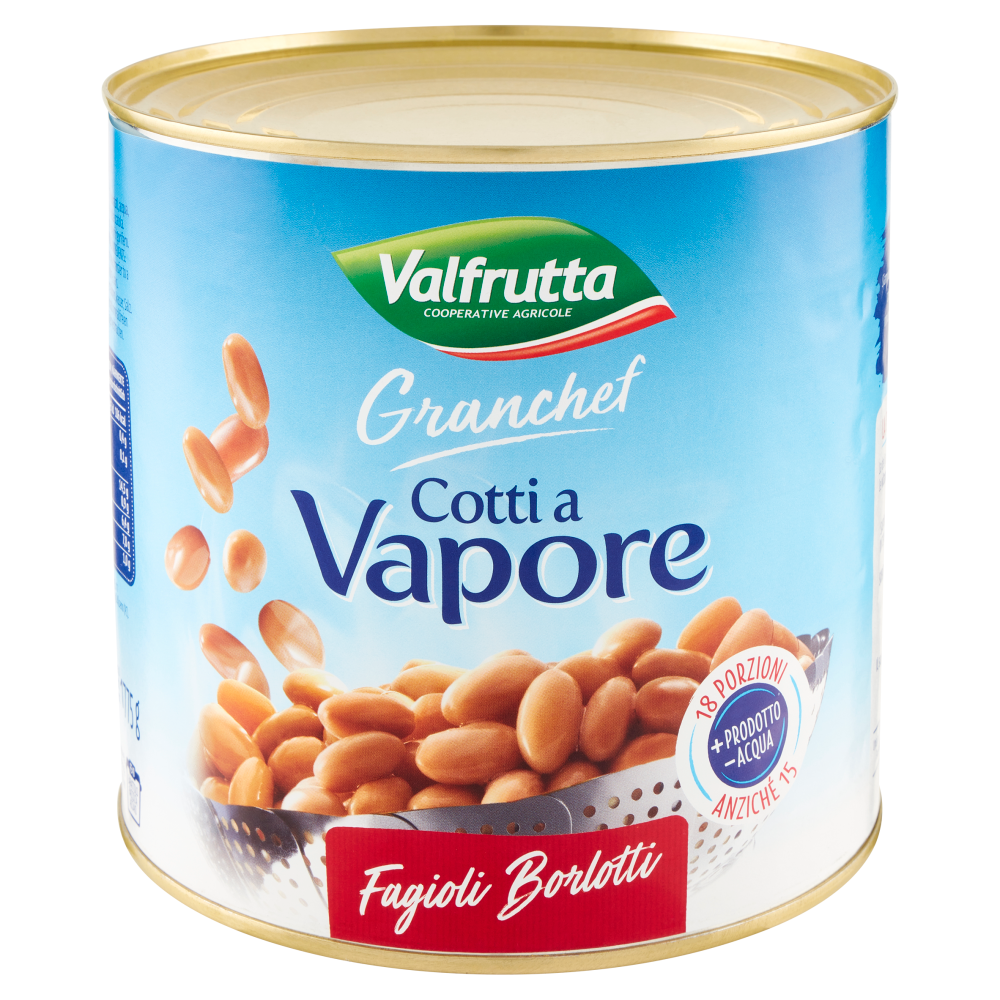 Valfrutta Granchef Cotti a Vapore Fagioli Borlotti 2100 g