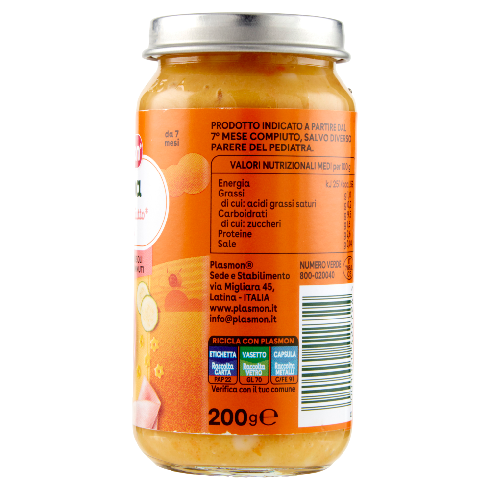 Plasmon la Pappa Verdure, Prosciutto* e Pastina 200 g