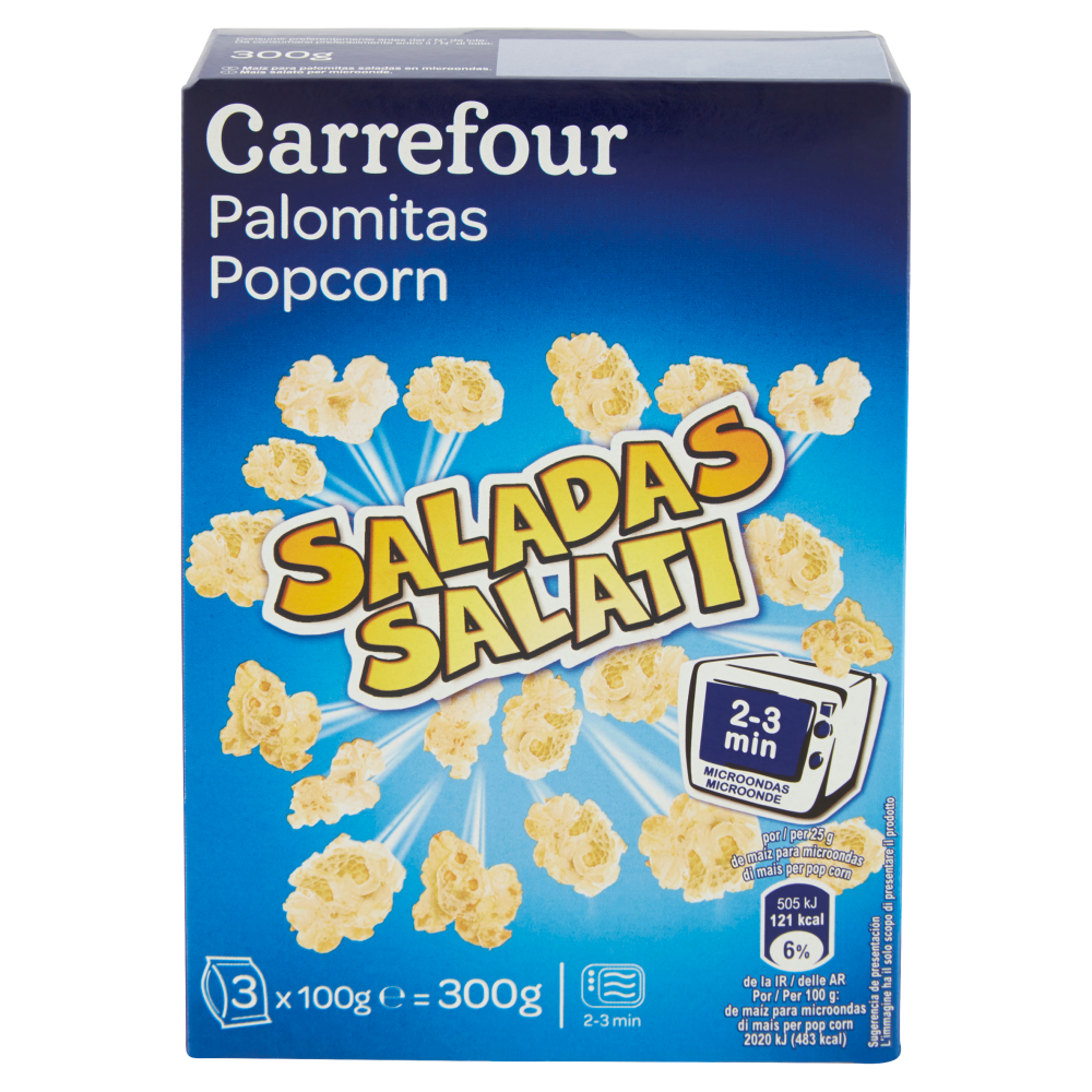 Carrefour Popcorn Salati 3 x 100 g