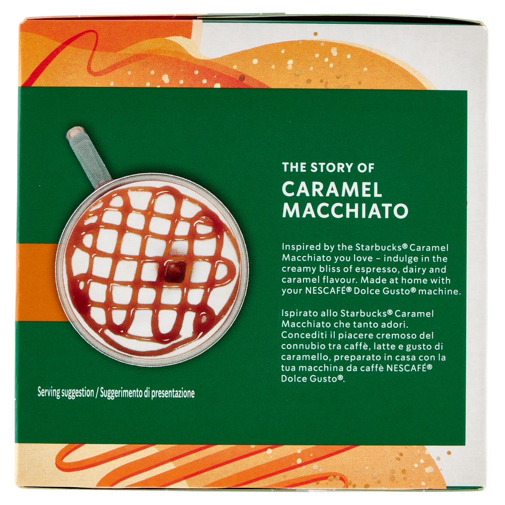 STARBUCKS Caramel Macchiato by Nescaf&eacute; Dolce Gusto Latte Caramello e Caff&egrave; 12 Capsule 127,8 g