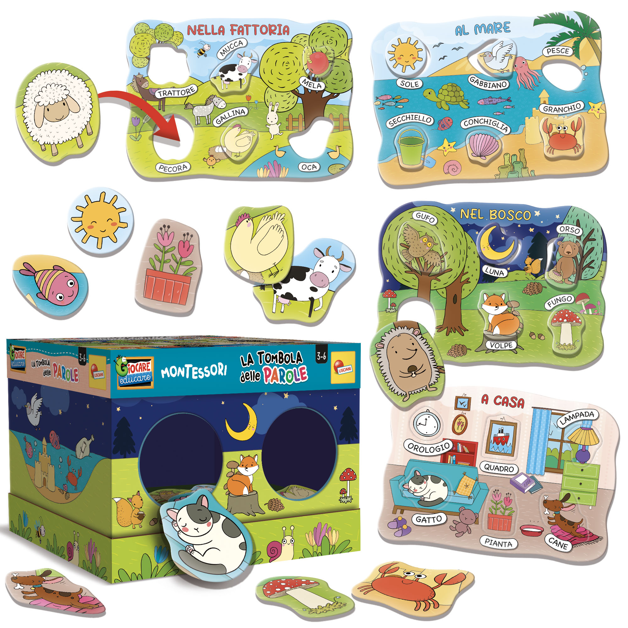 Lisciani Montessori Maxi La Tombola Delle Parole