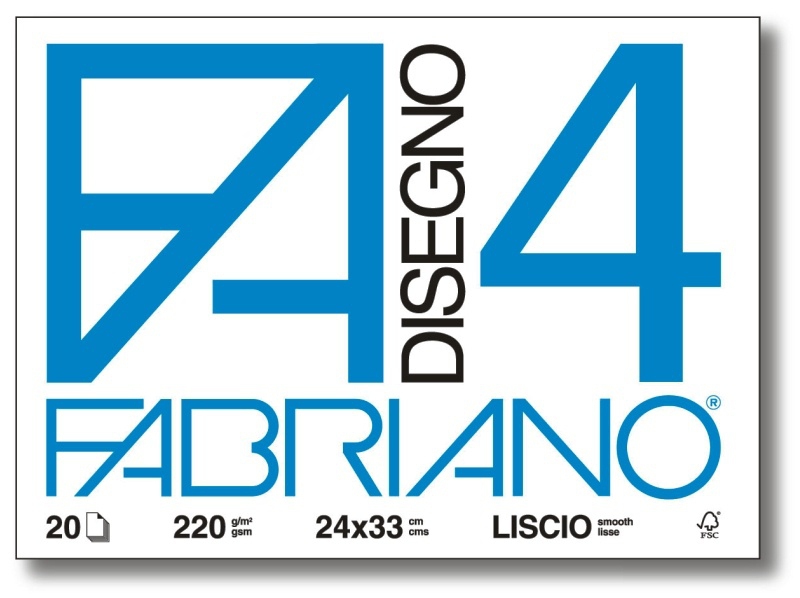 Fabriano Blocco da disegno 20FG. F4 33X48cm riquadrato