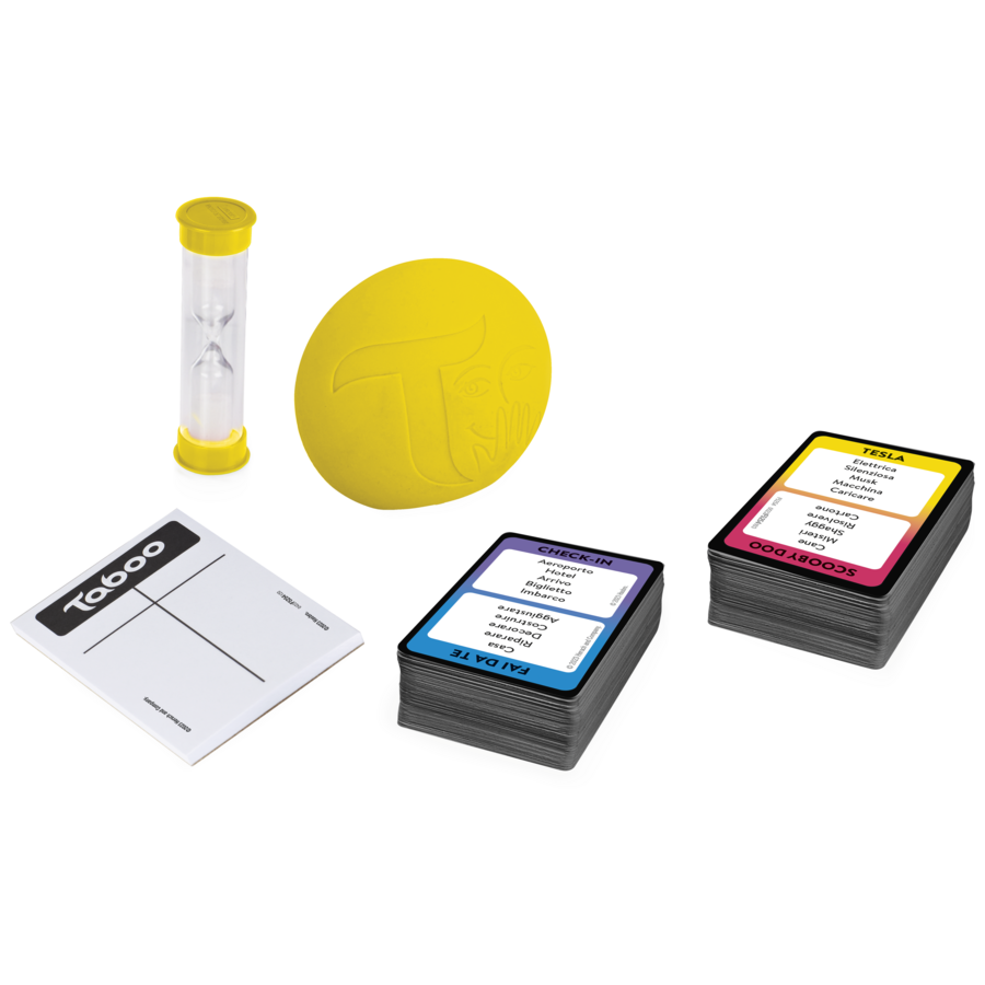 Hasbro Gaming Taboo, gioco da tavolo, giochi con parole da indovinare per adulti e adolescenti dai 13 anni in su, giochi per le feste per 4 o più giocatori