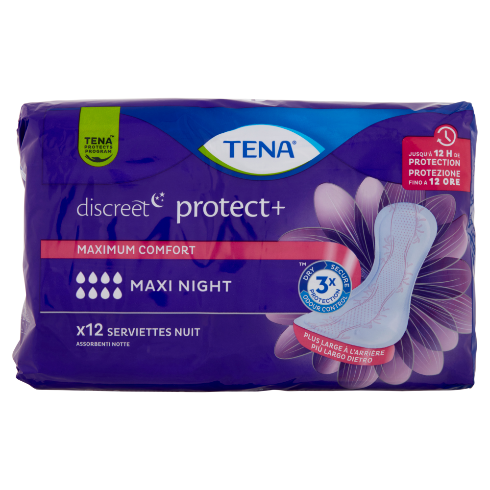 Tena discreet protect+ Maxi Night Assorbenti 12 pz