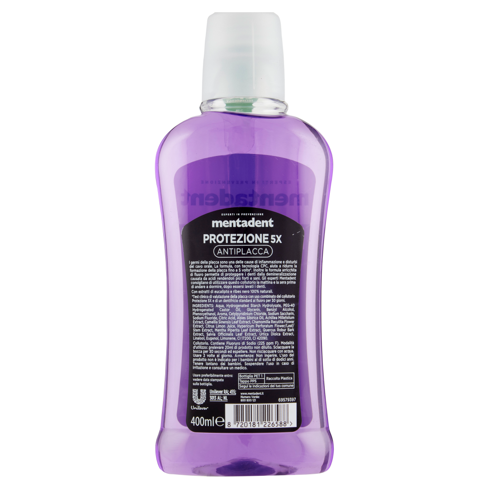 Mentadent Protezione 5X Antiplacca 400 ml