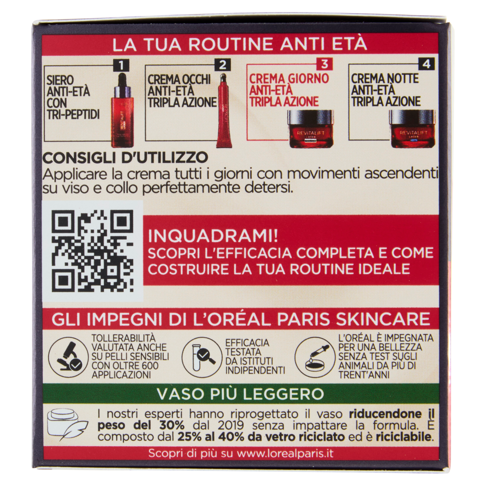 L'Or&eacute;al Paris Revitalift Laser Tripla Azione Crema Anti-Et&agrave; Giorno 50 ml
