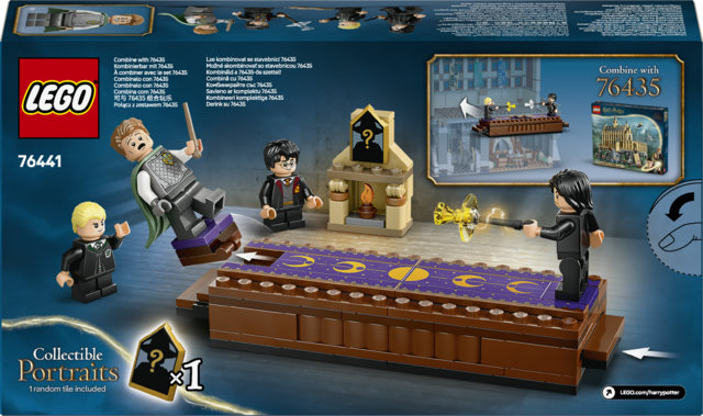 LEGO Harry Potter Castello di Hogwarts Club dei Duellanti con Funzione di Ribaltamento e 4 Minifigure, Regalo per Bambini 8+
