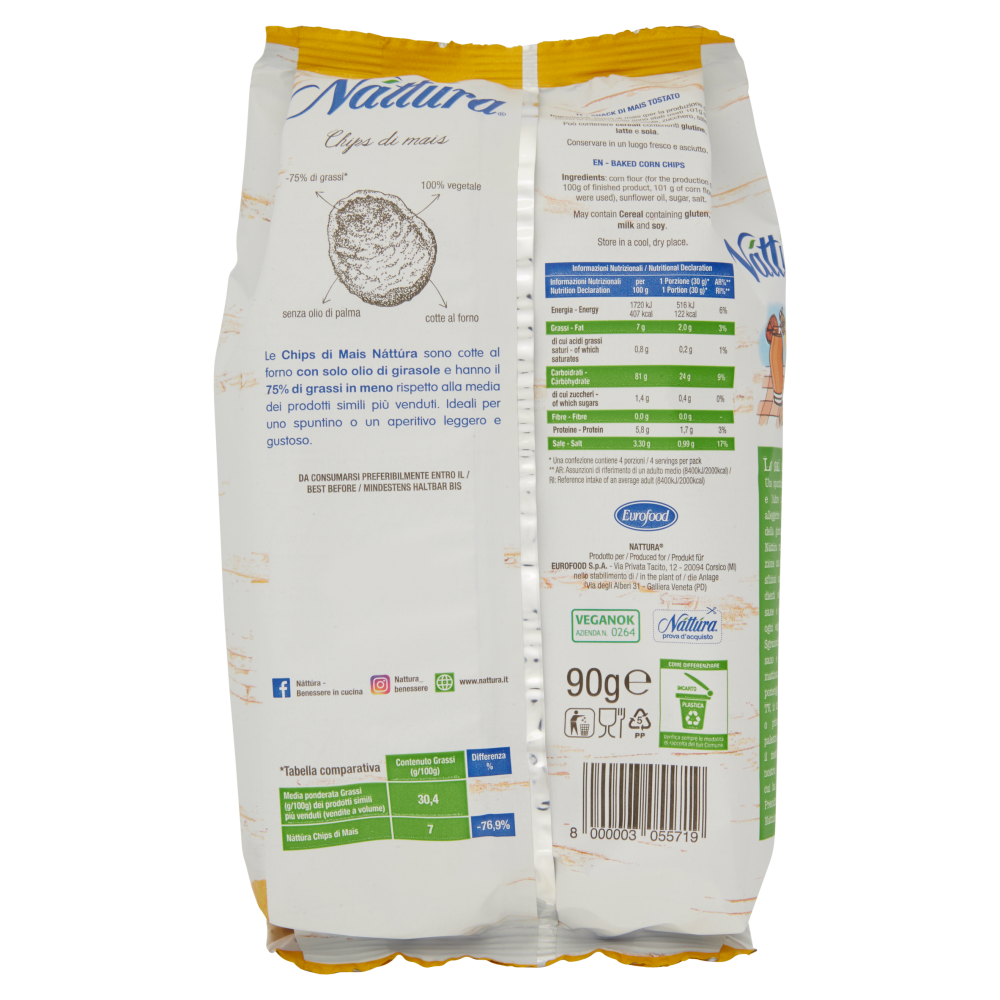 Náttúra Chips di Mais 90 g