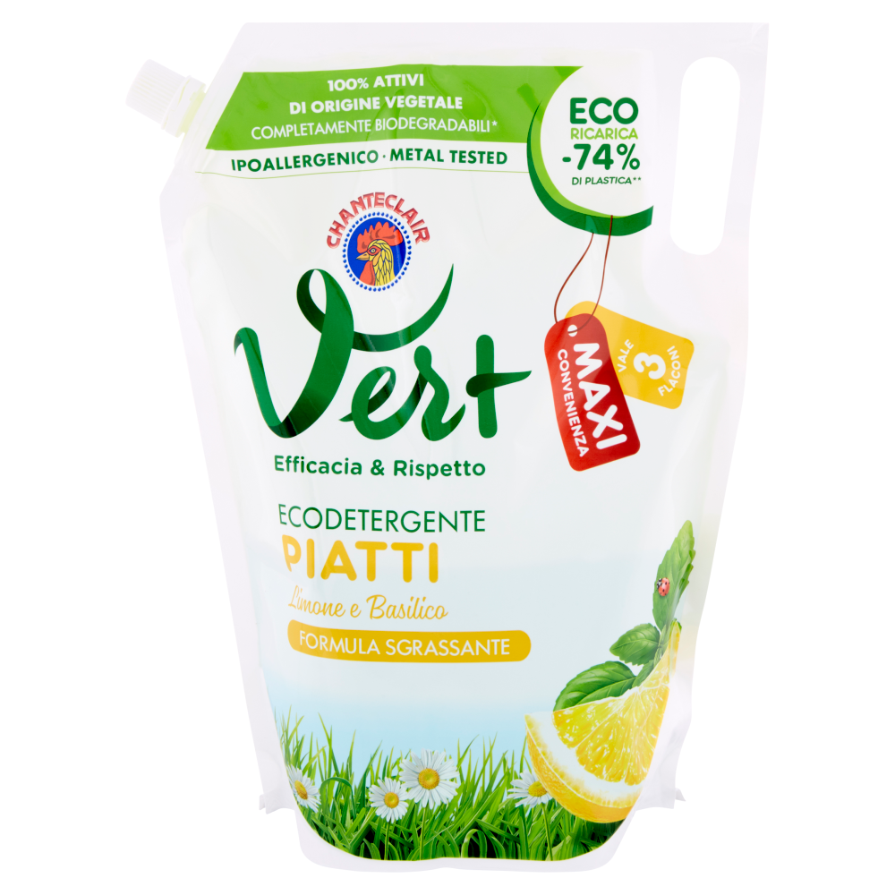 Vert di Chanteclair Piatti Limone e Basilico Ecoricarica 1500 ml