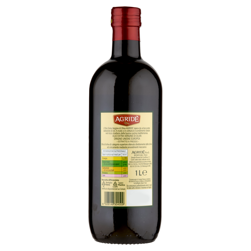 Agrid&egrave; Olio Extra Vergine di Oliva Olivetta 1 L