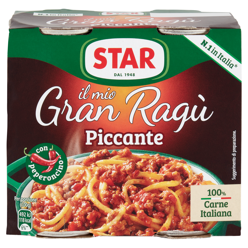 Star il mio Gran Ragù Piccante con Peperoncino 2 x 180 g