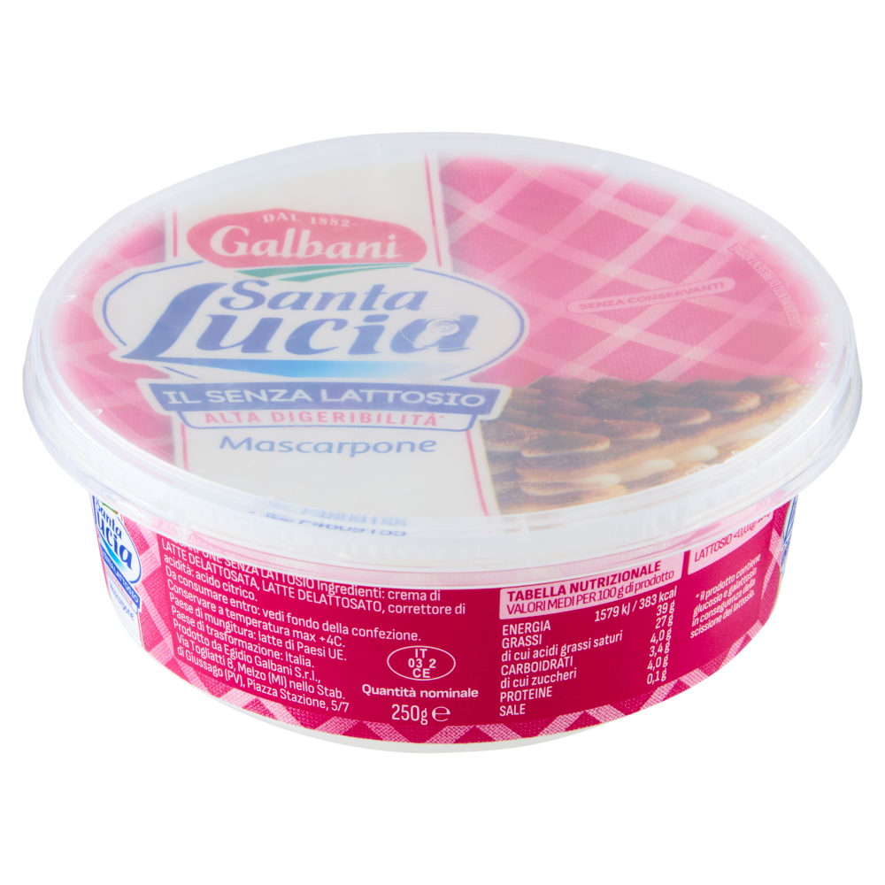 Galbani Santa Lucia il Senza Lattosio Mascarpone 250 g