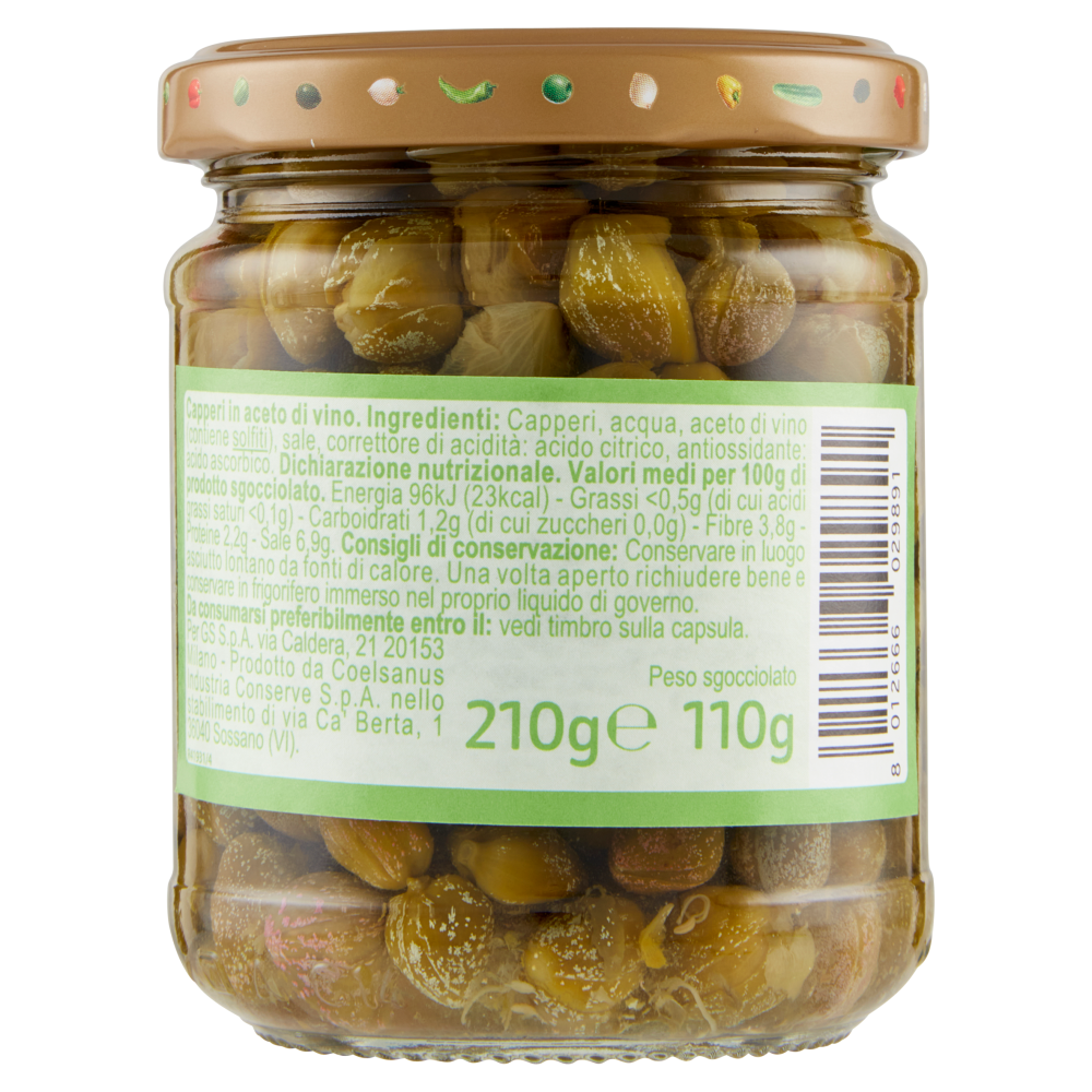 Carrefour Classic Capperi in Aceto di Vino 210 g