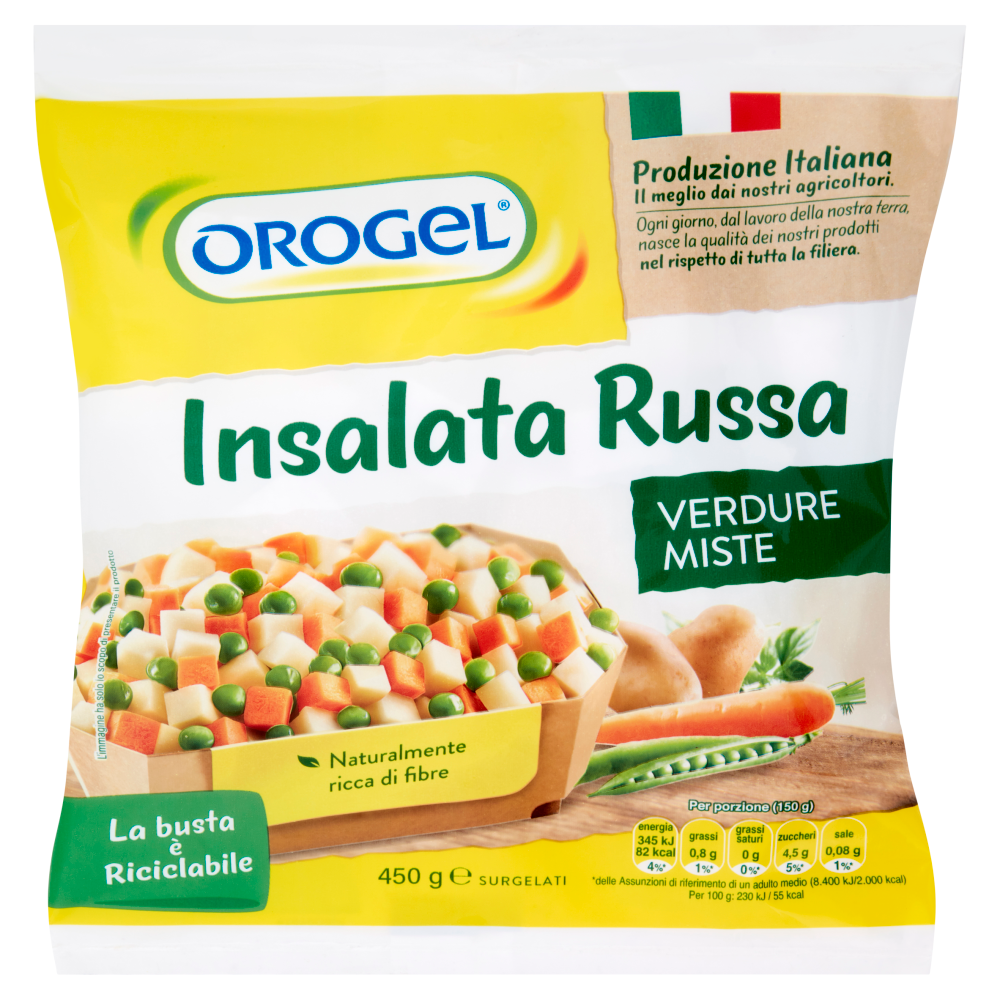 Orogel Insalata Russa Verdure Miste Surgelati 450 g