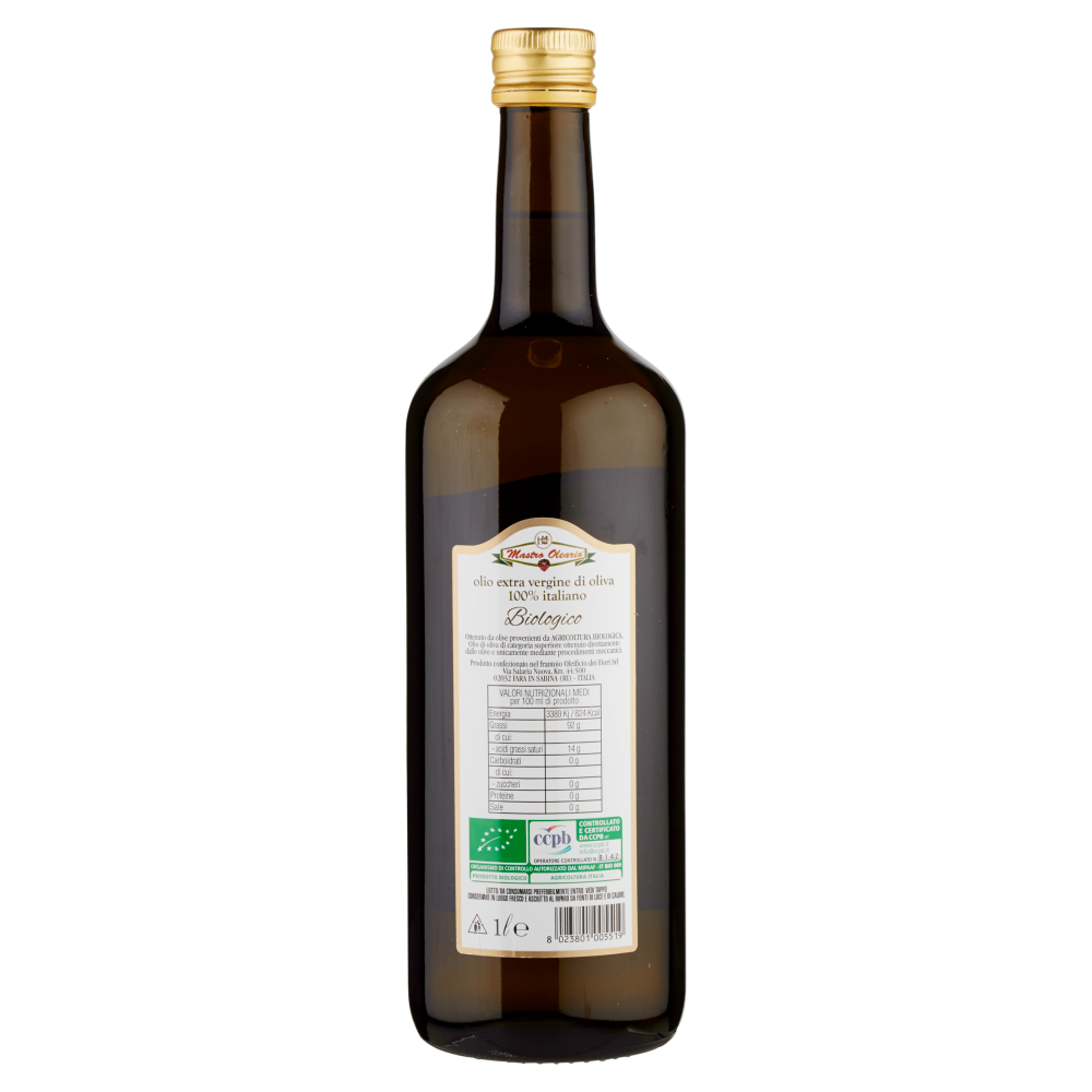Mastro Oleario il Mastro Bio olio extra vergine di oliva Biologico 1 l