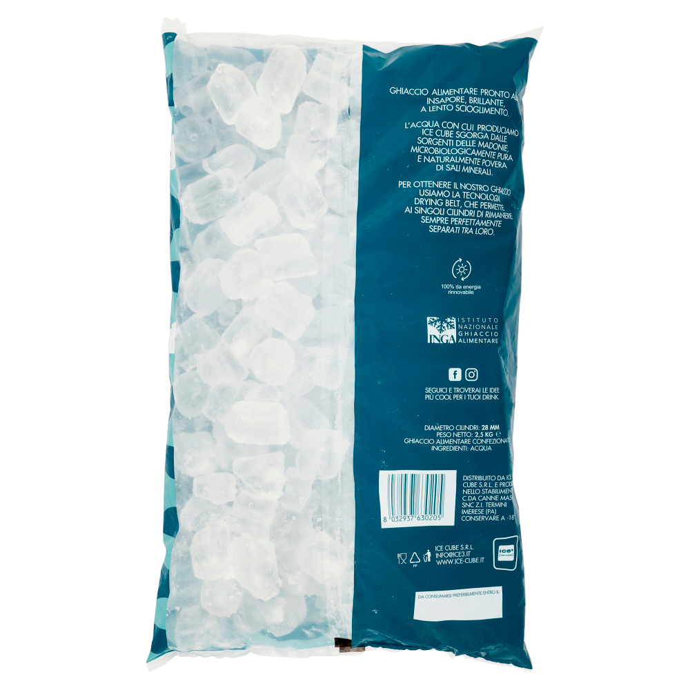 ice cube Ice³ High Performance Cilindri di Ghiaccio Puro ad Alto Rendimento 2,5 kg