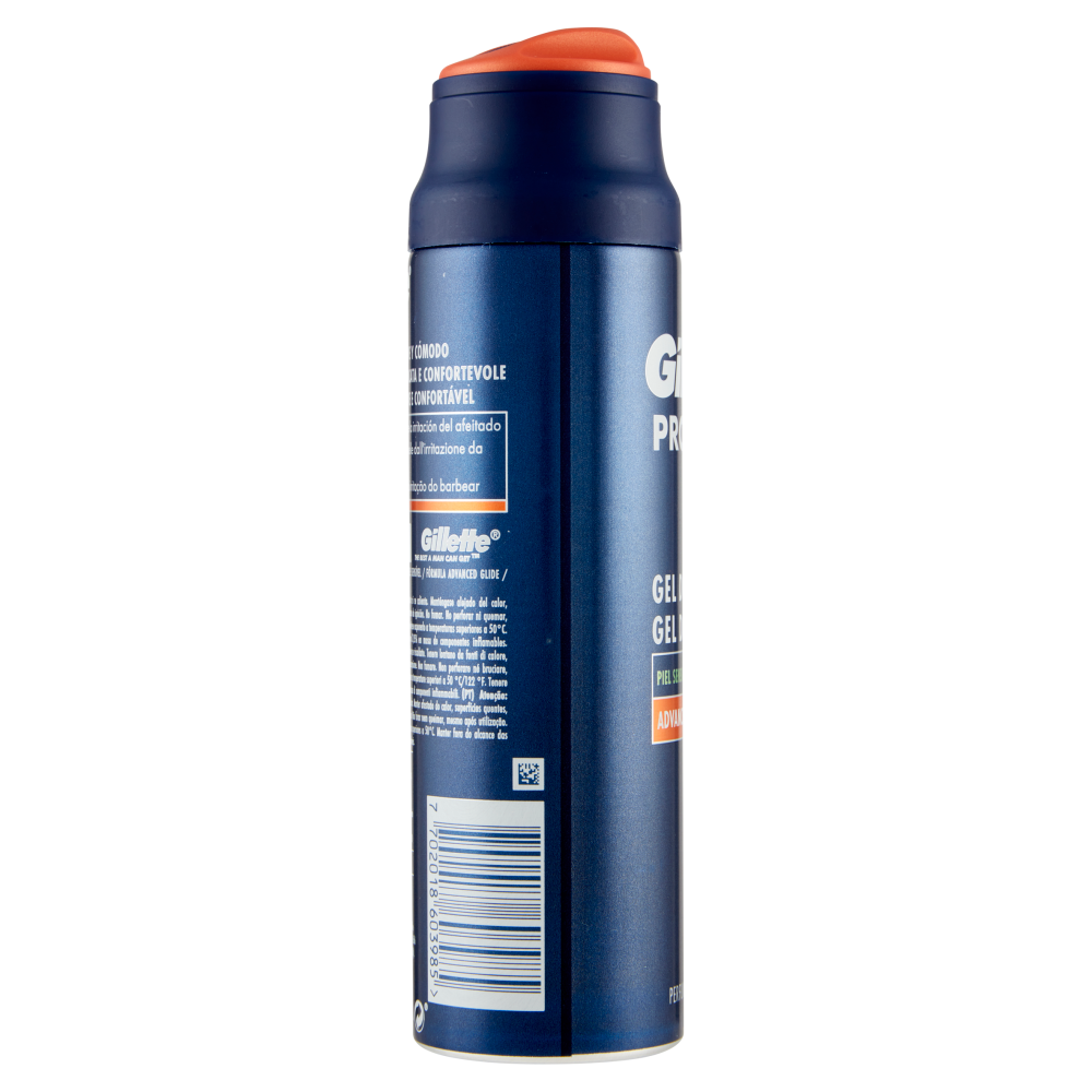 Gillette Gel da Barba da Uomo Pro Pelle Sensibile, 200 ml
