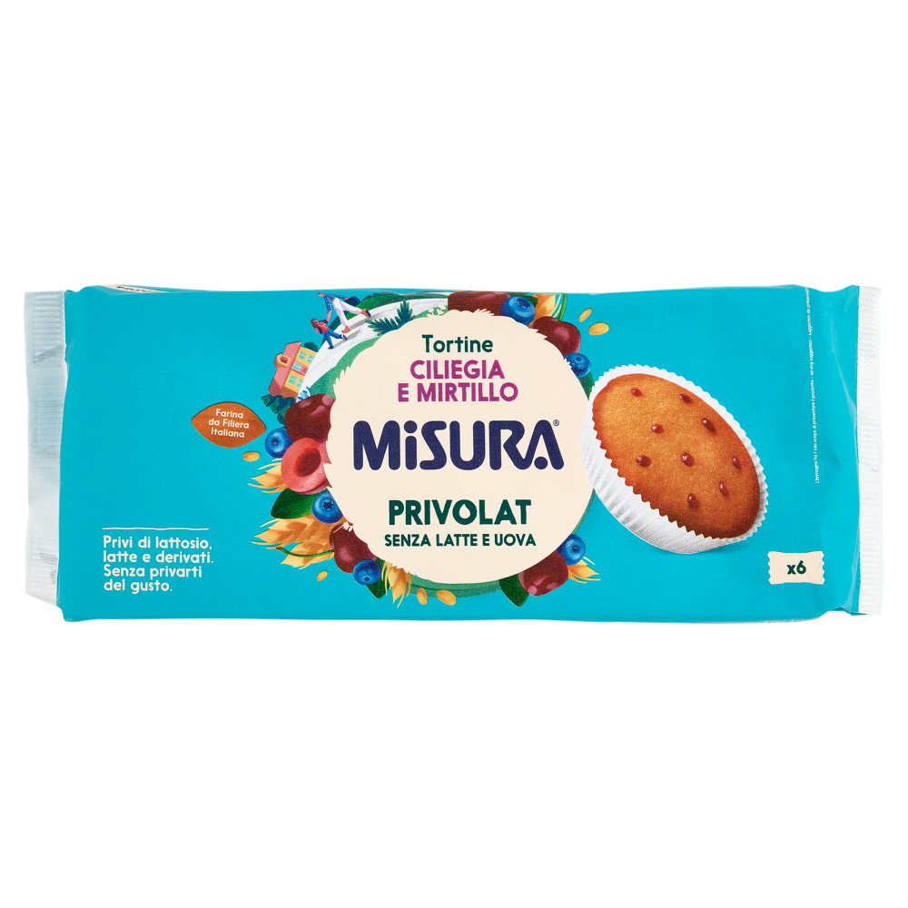 Misura Privolat 6 Tortine Ciliegia e Mirtillo 290 g