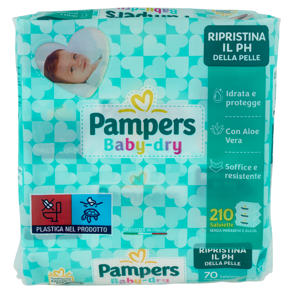Pampers Baby-dry Salviette 210 pz
